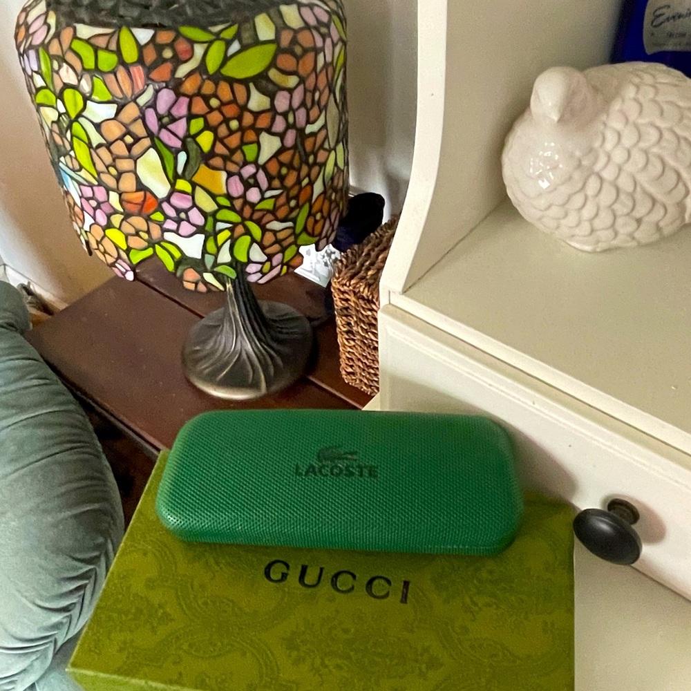 🐊LACOSTE🐊 eyeglass case EUC green